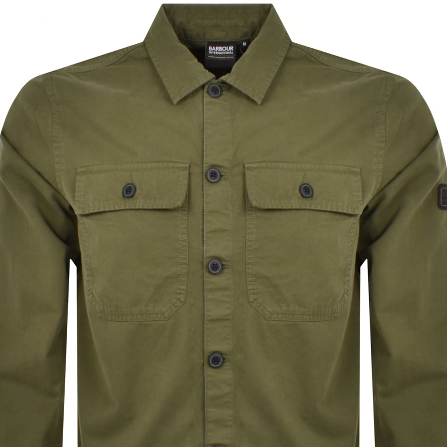Barbour green overshirt deals